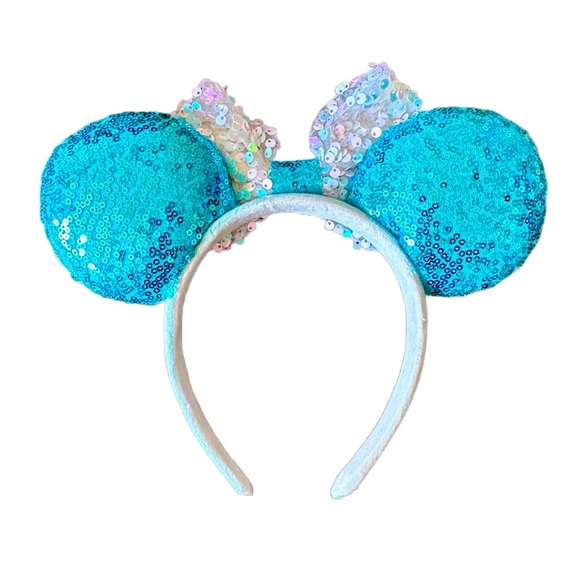 Women’s Disney Inspired FROZEN Sequin Mouse Ears Headband with Bow - NWOT - Picture 2 of 2